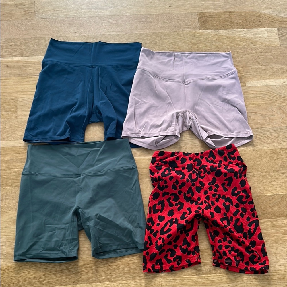 Set of Four Women's Biker Shorts - Multicolor